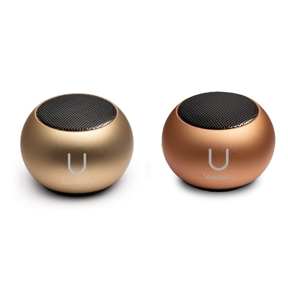 U Speakers Mini Portable Wireless Bluetooth Speaker with Magnetic Base, Mic & Selfie Remote Control Active Lifestyle Travel Home Office Bundle with Coordinating Speaker, Pairing