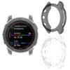 Watch Case Compatible for Garmin Fenix 7X Cover,Anti Drop TPU Case Protector for Fenix 7X Case Cover Smartwatch Accessory (Black+Clear) view 1