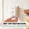SANUS On-Wall Surge Protector - 6 Rotating Outlets - Fits Larger Plugs -1080 J - Low-Profile & Fireproof - White view 2