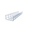 Electro Zinc Plated Wire Mesh Cable Tray, Silver Steel, 7.88 x 3.94 x 118.12 inch, 6-Pack view 1