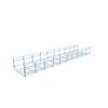 Electro Zinc Plated Wire Mesh Cable Tray, Silver Steel, 7.88 x 3.94 x 118.12 inch, 6-Pack view 2
