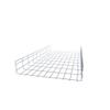 Electro Zinc Plated Wire Mesh Cable Tray, Silver Steel, 19.69 x 3.94 x 118.12 inch, 2-Pack view 2