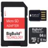 BigBuild Technology 64GB Ultra Fast 100MB/s U3 microSDXC Memory Card for Motorola One Macro, UW, UW Ace, Vision Plus, Zoom Cell Phone view 1