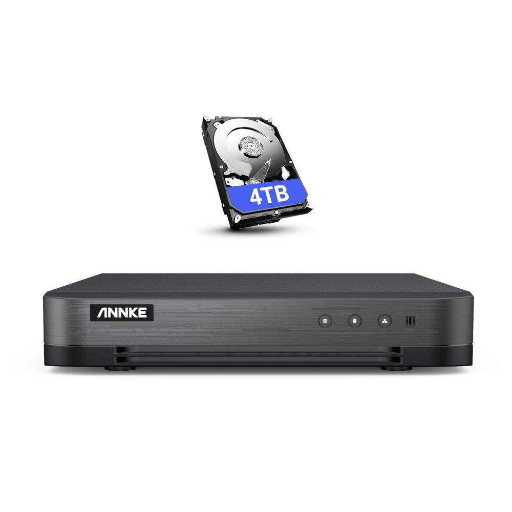 ANNKE 16 CH Security CCTV H.265+ DVR with 4TB Hard Drive, Hybrid 5-in-1(TVI/AHD/CVI/CVBS/IPC) Surveillance Digital Video Recorder, Easy Remote Access, AI Human Vehicle Detection, 24/7 Recording