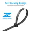 XINGO 16 Inch Black Large Zip Ties Heavy Duty 100 PCS, 200 LBS Ultra Strong Plastic Wire Ties, Large Cable Ties Extra Long Tie Wraps, Indoor and Outdoor UV Resistant view 3