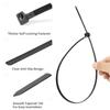 XINGO 16 Inch Black Large Zip Ties Heavy Duty 100 PCS, 200 LBS Ultra Strong Plastic Wire Ties, Large Cable Ties Extra Long Tie Wraps, Indoor and Outdoor UV Resistant view 4