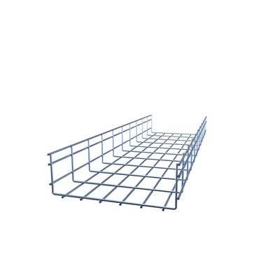Electro Zinc Plated Wire Mesh Cable Tray, Silver Steel, 11.82 x 3.94 x 118.12 inch, 4-Pack
