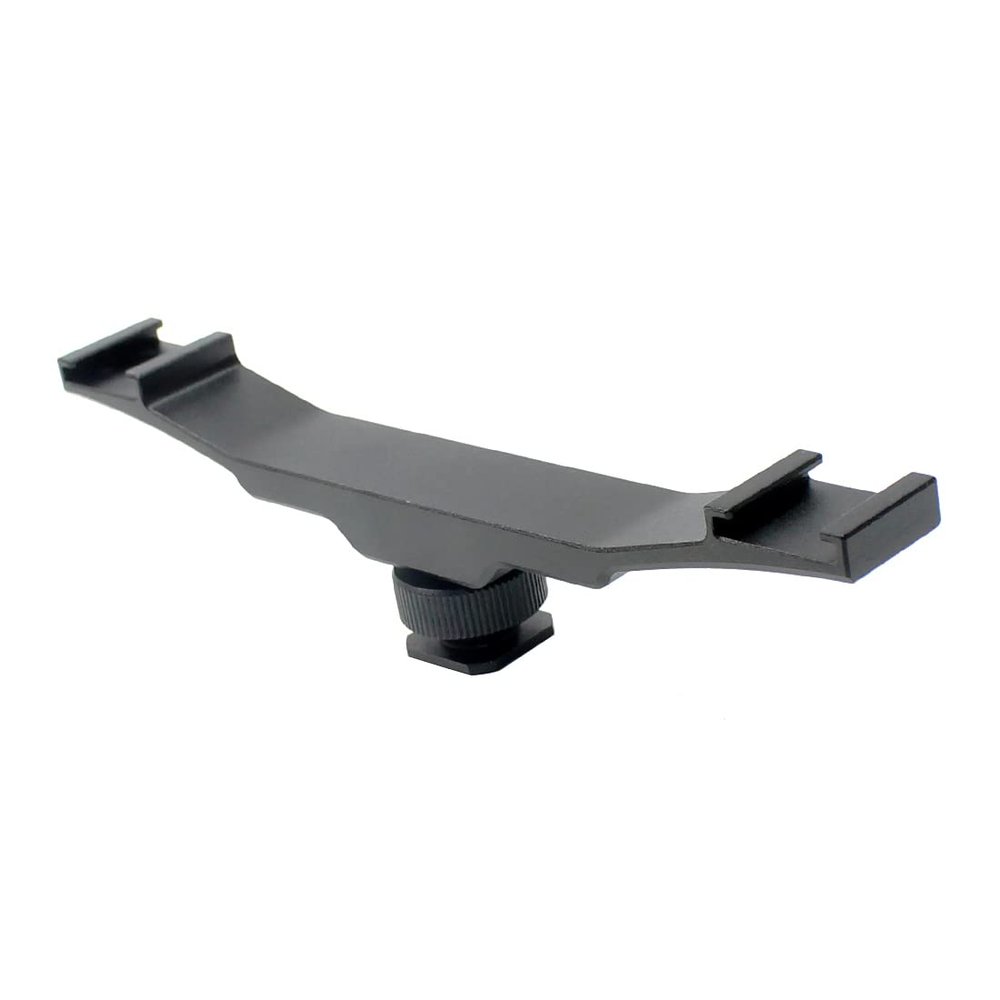 FEICHAO Universal Camera Flash Bracket Extension Rod Double Cold Shoe Bracket