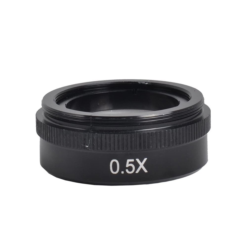Lab Microscope Slides 0.5X / 2.0X / 0.3X Objective Glass Lens for XDC-10A 180X 300X Lens Industry Video Microscope Camera Microscope Parts (Color : 0.5X add 2.0X)