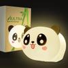AULTRA Night Light for Kids 16 Color USB Rechargeable Panda Lamp for Baby Nursery, Soft Silicone Night Light, 2 Brightness Levels, 10-Hour Use, Squishy Puppy Gift for Boys & Girls view 1