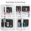 homeasy Mop Broom Holder No Drill, Mop Broom Organizer Wall Mounted Heavy Duty with Hooks Hanger, Self Adhesive Stainless Steel 4Pcs for Bathroom, Kitchen, Office (Multicolor) view 4