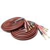 UCINNOVATE 2 Pack High-end Pure Copper HiFi OFC Speaker Wire Cable with Banana Plug, 2m Gold-Plated Banana Tip Plugs Male to Male 600 Strand 14 AWG for Audio Speaker HiFi System Home Theater (6.56FT) view 3