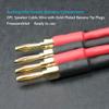 UCINNOVATE 2 Pack High-end Pure Copper HiFi OFC Speaker Wire Cable with Banana Plug, 2m Gold-Plated Banana Tip Plugs Male to Male 600 Strand 14 AWG for Audio Speaker HiFi System Home Theater (6.56FT) view 4