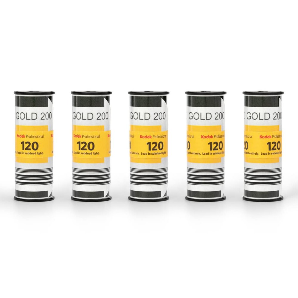Kodak Professional Gold 200 Color Negative Film (120 Roll Film, 5-Pack)