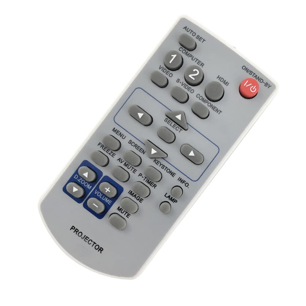 General Replacement Remote Control Fit for PT-X301 PT-X300 PT-AE1000 PT-BX41 PT-XW25SR PT-UX283C PT-XW272C PT-BX30NT PT-FDZ87CK PT-FDZ675 PT-BZ585NC PT-BX630C PT-BX631C PT-BX30 Projector