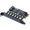 7-Port USB 3.0 PCIe Expansion Card for Desktop PC, 5Gbps SuperSpeed Data Transfer, PCI Express to USB 3.0 Hub Card with Dedicated Channels & UASP Support, Plug & Play, Windows 11/10/8/7/XP/Vista/Linux view 1
