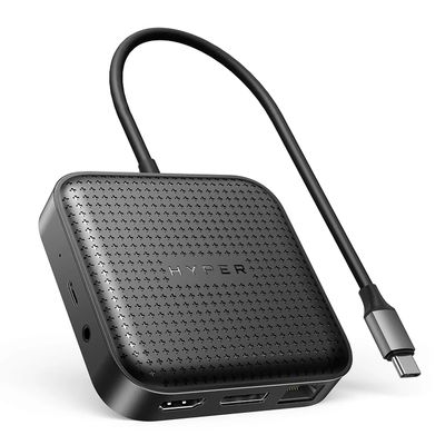 HyperDrive Dual Monitor USB4 Mobile 7-in-1 Docking Station - Dual 4K60Hz, Upstream Port w/ 85W PD, Gigabit Ethernet, Laptop Docking Station w/ 10Gbps USB-A