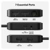 HyperDrive Dual Monitor USB4 Mobile 7-in-1 Docking Station - Dual 4K60Hz, Upstream Port w/ 85W PD, Gigabit Ethernet, Laptop Docking Station w/ 10Gbps USB-A view 3