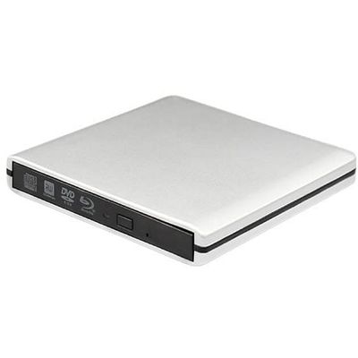 New USB 3.0 External Blu-Ray BD/DVD/CD Burner, 3D Blu-ray Player/Writer/Burner Support XL 100 GB Used for The MacBook Pro Air, Mac and Various Brand Computer Desktop, Laptop (Silver)