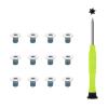 12PCS M2x3 Torx T5 Screws for Dell XPS 13 9300 9370 9380 9343 9350 9360, XPS 15 9500 9550 9560 9570 & Precision M5510 5520 5530 5540 5550, Razer Blade Laptop with Screwdriver, Dell XPS Screws, Sliver view 1