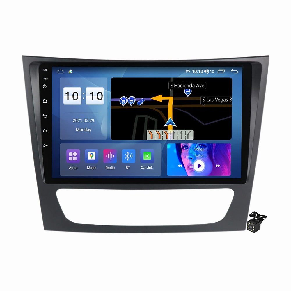 Android 11 for Mercedes Benz E-Class W211 E200 E220 E350 E240 E270 E300 2002-2010 Car Stereo Radio Multimedia Player 9" Touch Screen Support GPS Navigation Bluetooth WiFi 4G SWC Carplay,M700s/8+128g