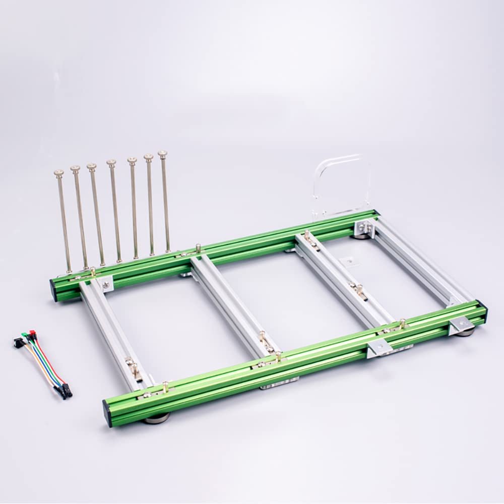 EDIY ITX MATX ATX Motherboard Test Bench Open Air Computer Case Chassis Aluminum Bracket DIY Bare Frame Mini-ITX Support Graphics Card(ATX_Silver&Green)