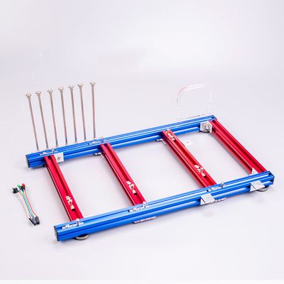 EDIY ITX MATX ATX Motherboard Test Bench Open Air Computer Case Chassis Aluminum Bracket DIY Bare Frame Mini-ITX Support Graphics Card(ATX_Blue&red)