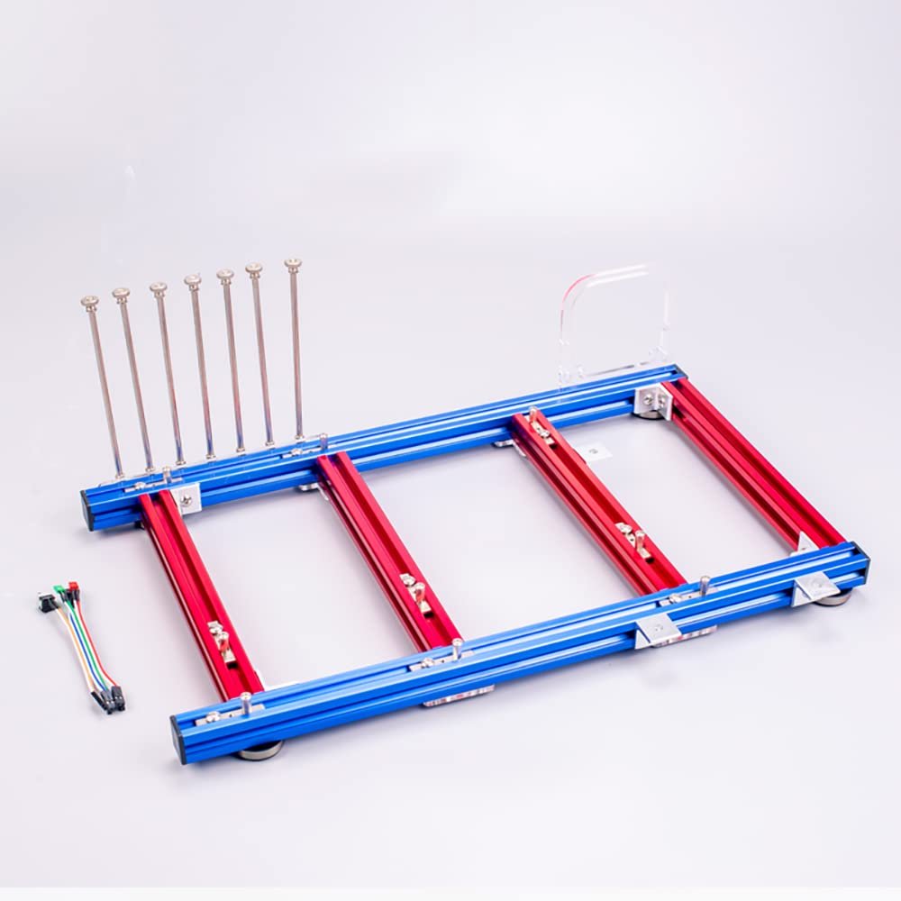 EDIY ITX MATX ATX Motherboard Test Bench Open Air Computer Case Chassis Aluminum Bracket DIY Bare Frame Mini-ITX Support Graphics Card(ATX_Blue&red)