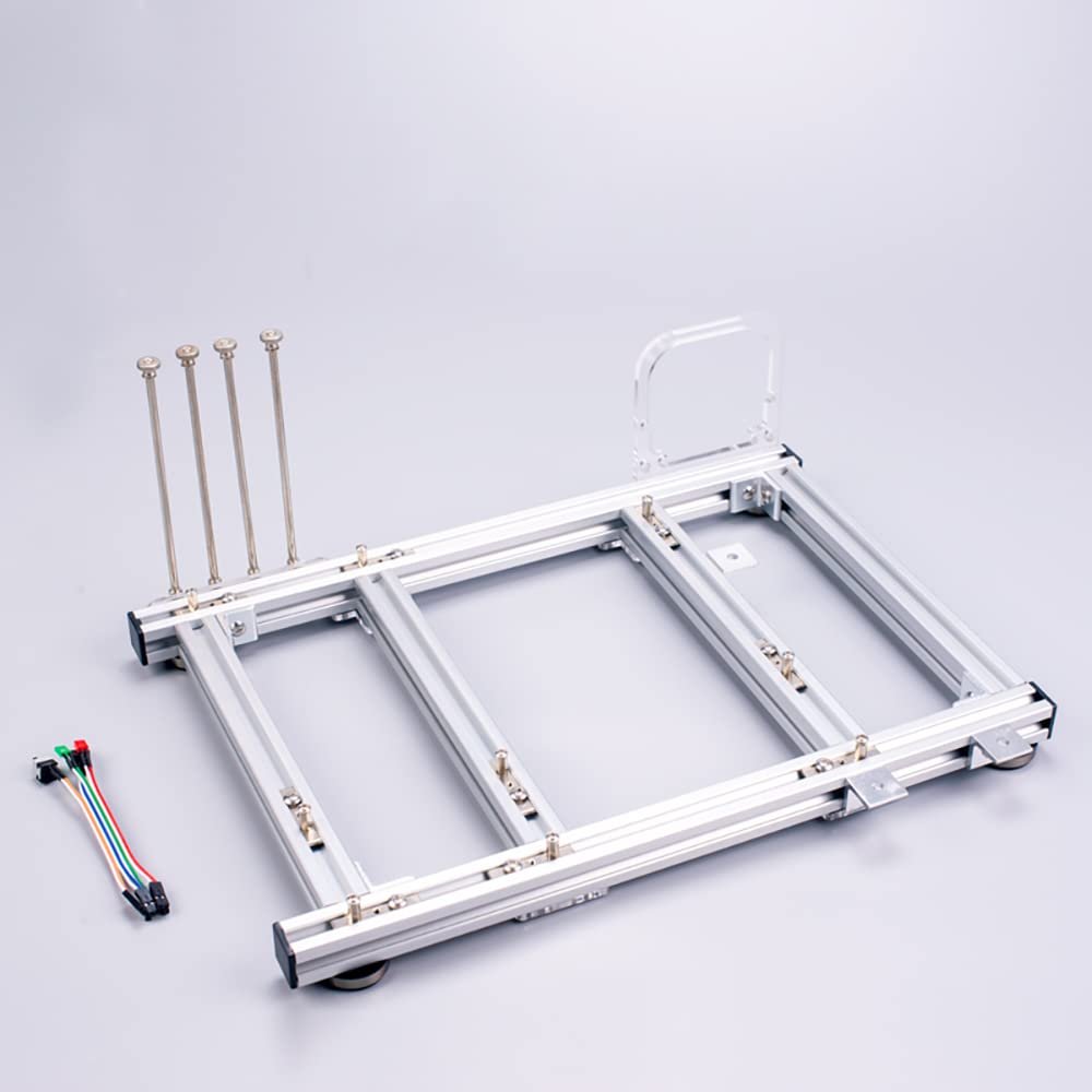 EDIY ITX MATX ATX Motherboard Test Bench Open Air Computer Case Chassis Aluminum Bracket DIY Bare Frame Mini-ITX Support Graphics Card(MATX_Silver)