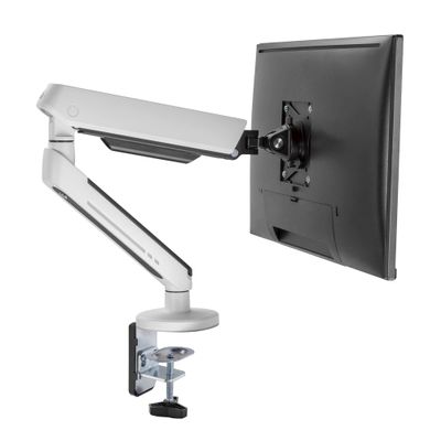 SIIG Single Monitor Desk Mount with Built-in Ambient Relaxing RGB Lights, for 17 to 34 Flat or Curved Screen, Articulating Monitor Stand (CE-MT3J11-S1)