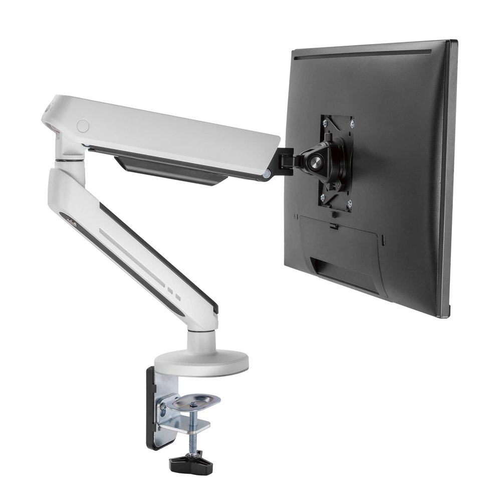 SIIG Single Monitor Desk Mount with Built-in Ambient Relaxing RGB Lights, for 17 to 34 Flat or Curved Screen, Articulating Monitor Stand (CE-MT3J11-S1)