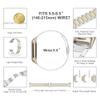 Wearlizer Compatible with Fitbit Charge 5 Bands for Women Men, Classic Stainless Steel Ultra-Thin Lightweight Replacement Straps Charge 5 Bands(Soft Gold+Sliver) view 2