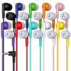 100 Pack Bulk Wired Earbuds, In Ear Headphones with 3.5mm Jack, 4ft Tangle Free Cable, Comfortable Fit, Affordable and Cost Effective, Ideal for School Classroom Testing Students Events Groups, Mix view 1