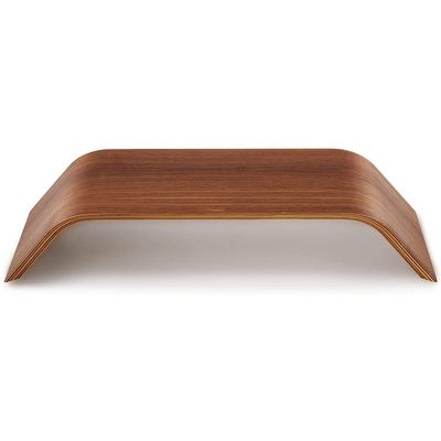 166 Wooden Computer Monitor Stand Riser, ooden Stand Dock Holder Display Bracket for LCD Monitors TV Printer Laptop Notebook, Simple Desktop Shelf Organizer (Color : Walnut)