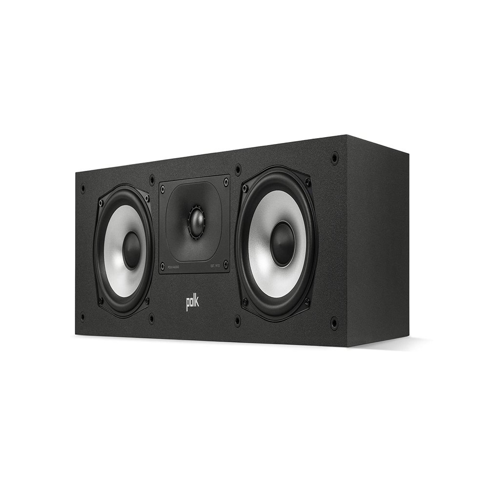 Polk Monitor XT30 Compact Center Channel Speaker - Hi-Res Audio Certified, Dolby Atmos & DTS:X Compatible, 1" Terylene Tweeter & Dual 5.25" Dynamically Balanced Woofer, Midnight Black (Renewed)