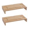 Lavish Home Bamboo Monitor Riser Set  2-Pack Wooden Laptop Stand and PC Computer Shelf Set for Home, Office, or Dorm Rooms  Office Accessories view 1