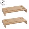 Lavish Home Bamboo Monitor Riser Set  2-Pack Wooden Laptop Stand and PC Computer Shelf Set for Home, Office, or Dorm Rooms  Office Accessories view 2