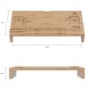 Lavish Home Bamboo Monitor Riser Set  2-Pack Wooden Laptop Stand and PC Computer Shelf Set for Home, Office, or Dorm Rooms  Office Accessories view 3