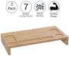 Lavish Home Bamboo Monitor Riser Set  2-Pack Wooden Laptop Stand and PC Computer Shelf Set for Home, Office, or Dorm Rooms  Office Accessories view 4