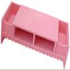 166 Pink Wooden Storage Box Monitor Stand Riser Shelf, Laptop PC Monitor Riser Rack Holder Desk Organizer with Storage Space, Tabletop Storage Cabinet view 2