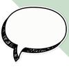 Azeeda 'Speech Bubble' White Premium Vinyl Decal Sticker Waterproof, Durable & Easy to Apply - Ideal for Car Bumpers, Windows, Bins and More - XL (460mm) (DW00024004) view 1