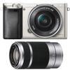 Sony Alpha a6000 Camera with 55-210mm and 16-50mm Power Zoom Lenses - Includes Camera with 16-50mm Power Zoom Lens and 55-210mm Zoom Lens (Silver) (Renewed) view 1