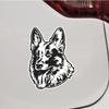 German Shepherd Dog Head Vinyl Decal Sticker Black Color White Background for Car Boat Laptop Reflective Glossy Choose Size (6'' x 4.4" (15.2cm x 11.2cm), Reflective) view 1