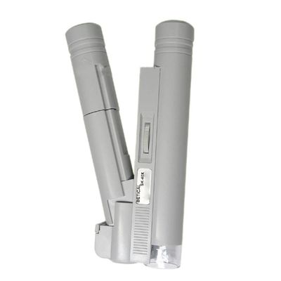 Microscope Kit 40X/100X Handheld Reading Optical Instrument Microscope Pocket Magnifying Glass Microscope Lens Adapters (Color : 40 Times Microscope)