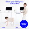 CarryUp Under Desk Cable Tray, No Drill Wire Management Clamp, Computer Cord Organizer, Cable Hider & Holder, Cord Keepers for Home Office Organization, Powder Coated Metal, Easy Install - Grey view 2