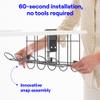 CarryUp Under Desk Cable Tray, No Drill Wire Management Clamp, Computer Cord Organizer, Cable Hider & Holder, Cord Keepers for Home Office Organization, Powder Coated Metal, Easy Install - Grey view 3