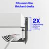 CarryUp Under Desk Cable Tray, No Drill Wire Management Clamp, Computer Cord Organizer, Cable Hider & Holder, Cord Keepers for Home Office Organization, Powder Coated Metal, Easy Install - Grey view 4