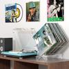 WANLIAN Vinyl Record Storage Stand, Acrylic Vinyl Record Storage Holder, Clear CD Organizer Holder for Single and Gatefold Albums view 4