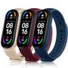 Amzpas Silicone Replacement Bands for Amazfit band 5/Amazfit band 6, 3 Pack Adjustable Wristbands for Xiaomi Mi Band 5/Mi Band 6 for Women Men