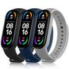 Amzpas Silicone Replacement Bands for Amazfit band 5/Amazfit band 6, 3 Pack Adjustable Wristbands for Xiaomi Mi Band 5/Mi Band 6 for Women Men view 1